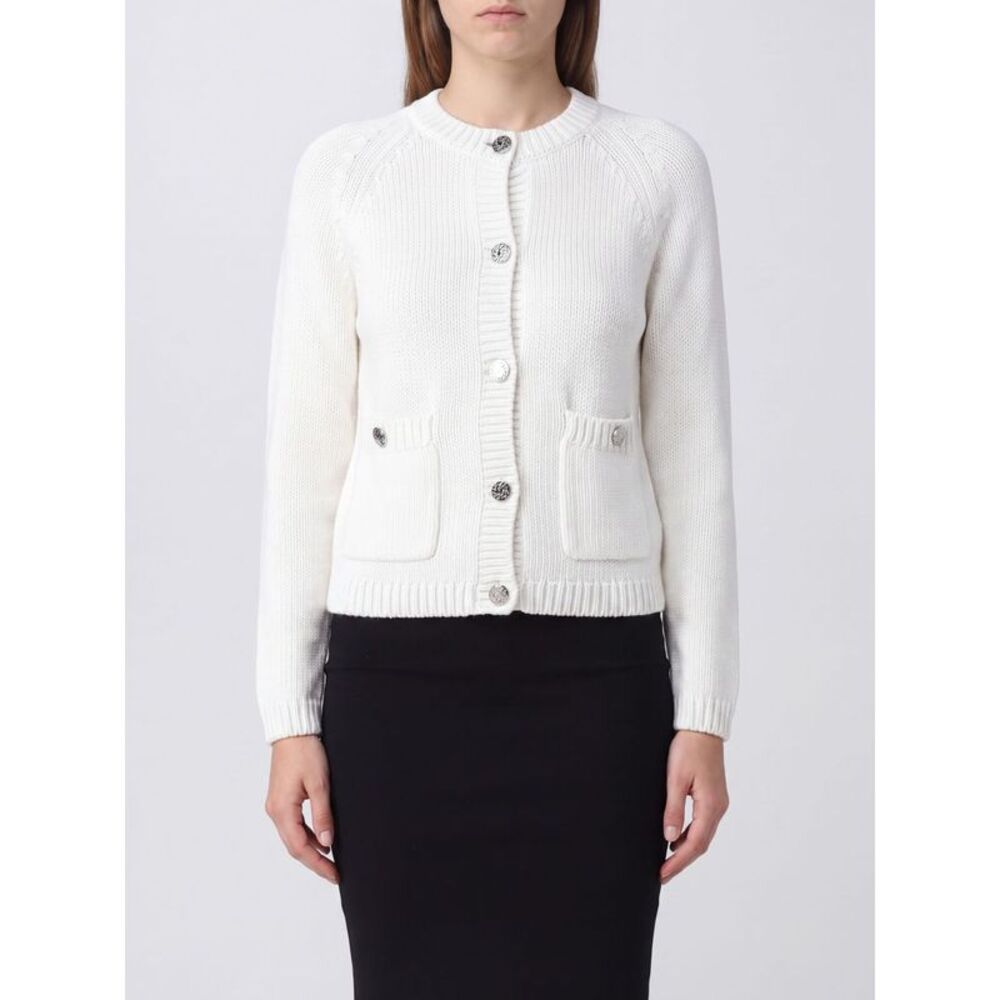 Toteme Women Toteme Cotton Crewneck Jumper With Buttoned Patch Pockets
